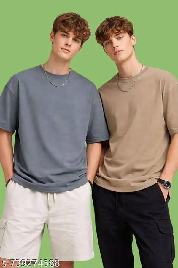 Brown_And_Grey_Cotton_T_Shirt_For_Men