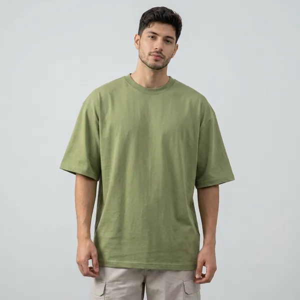 Green_And_Grey_Cotton_T_Shirt_For_Men