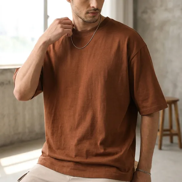 Brown_Cotton_T_Shirt_For_Men