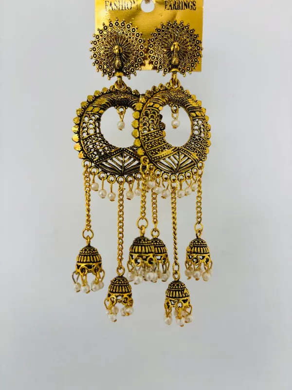 Antique_Gold_Peacock_Jhumka_Earrings_With_Pearl_Drops