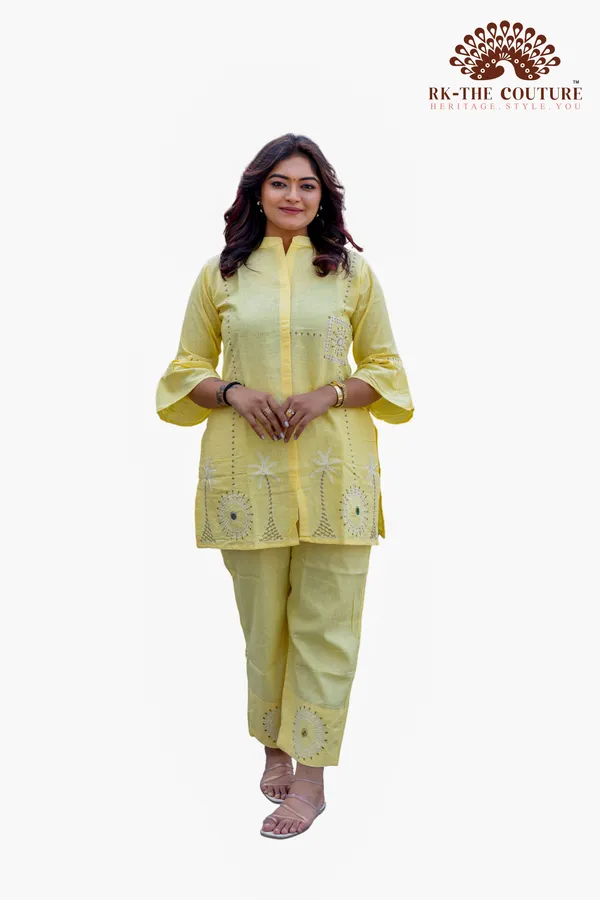 Women_Yellow_Embroidered_Kurta_Pajama_Set