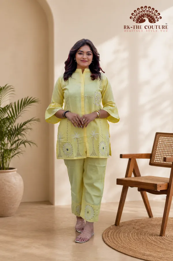 Women_Yellow_Embroidered_Kurta_Pajama_Set