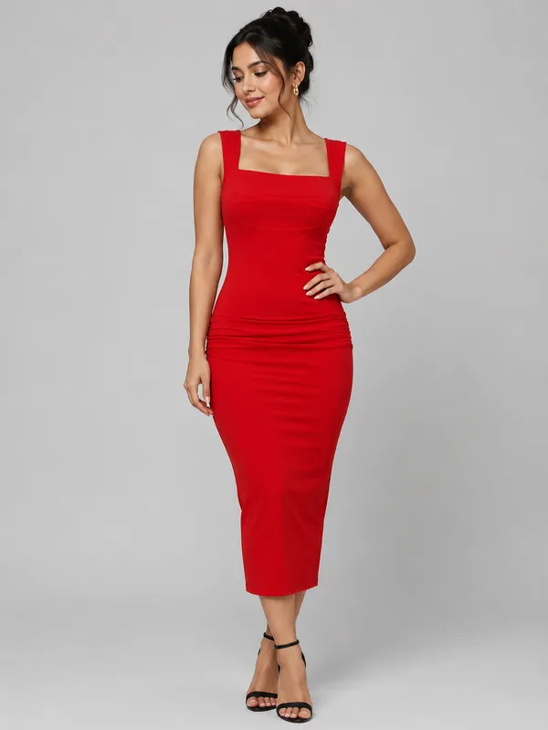 Red_Zurich_Lycra_Premium_Western_Dress_For_Women
