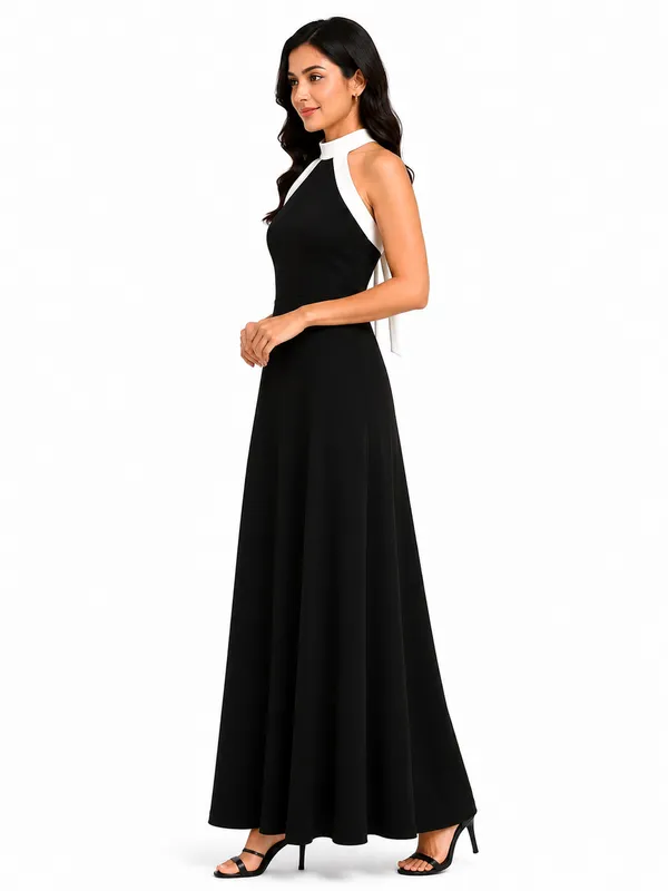 Black_And_White_Zurich_Lycra_Premium_Western_Dress_For_Women