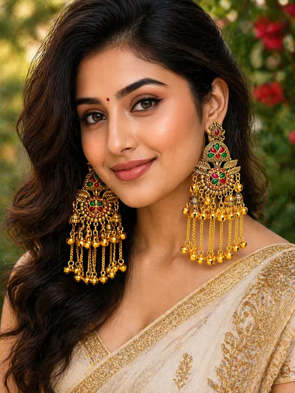 Multicolour_Kashmiri_earrings__Earrings_Fashionable_festive_Wear_Earrings_for_Women