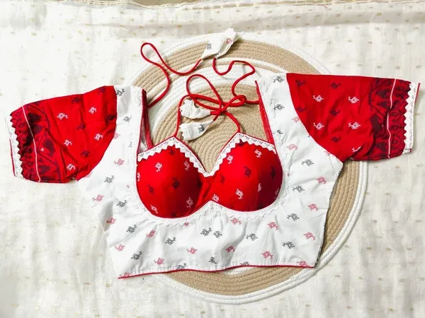 Red_And_White_Cotton_Blouse_For_Women