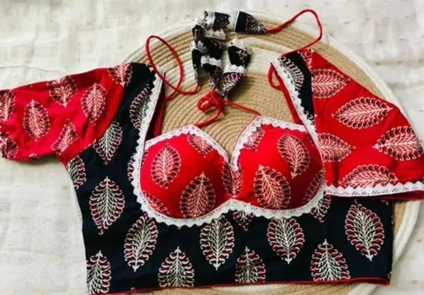 Red_And_Black_Cotton_Blouse_For_Women