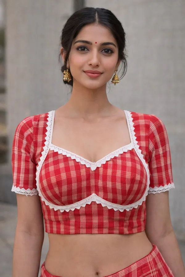 Red_And_White_Cotton_Blouse_For_Women