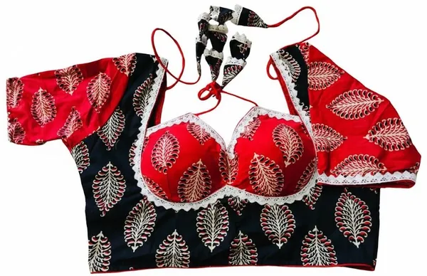 Red_And_Black_Cotton_Blouse_For_Women