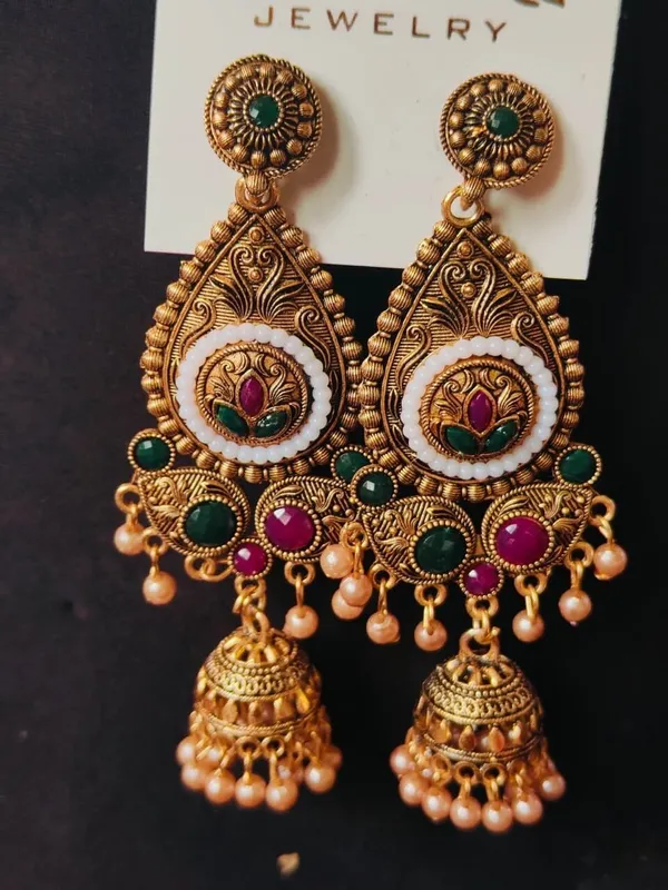 Gold_Brass_Jhumki_Earring_For_Women
