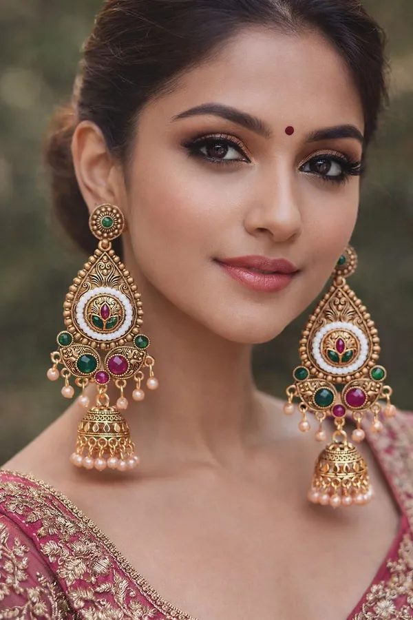 Gold_Brass_Jhumki_Earring_For_Women