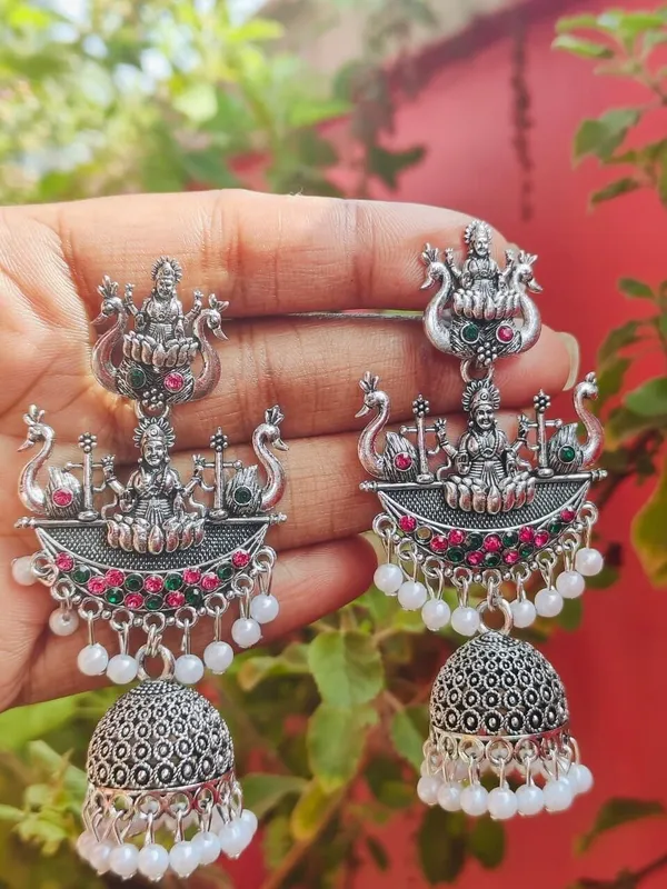 Silver_Brass_Jhumki_Earring_For_Women