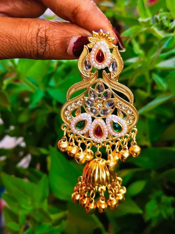 Gold_Brass_Jhumki_Earring_For_Women