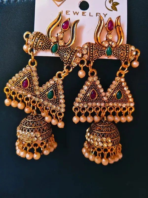 Gold_Brass_Jhumki_Earring_For_Women