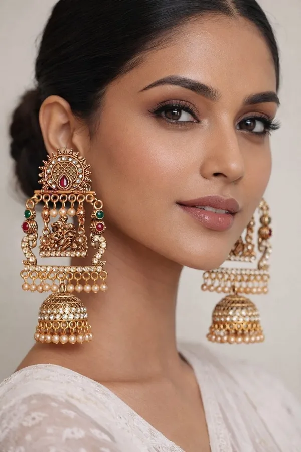Gold_Brass_Jhumki_Earring_For_Women