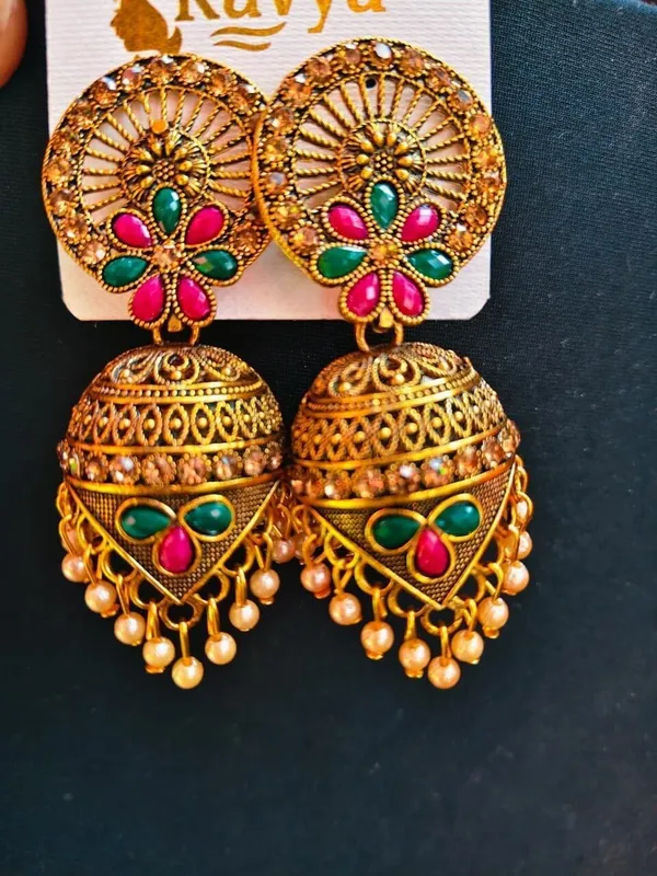Gold_Brass_Jhumki_Earring_For_Women