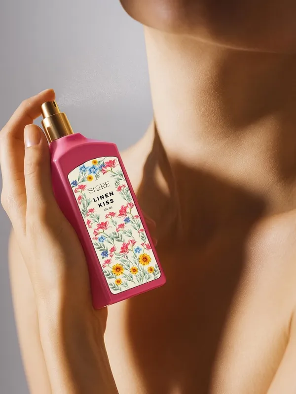 Linen_Kiss_Linen_Perfume_Floral_Fragrance_Pink_Bottle_With_Gold_Cap_100_Ml