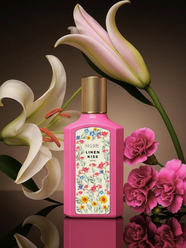 Linen_Kiss_Linen_Perfume_Floral_Fragrance_Pink_Bottle_With_Gold_Cap_100_Ml