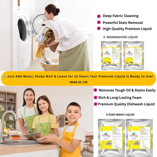 Vpllex_Washing_&_Dishwash_Combo_Pack_|_2_Washing_Liquid_Base_Materials_+_2_Dishwash_Bases_Materials_|_Makes_20_Liters_Premium_Liquid