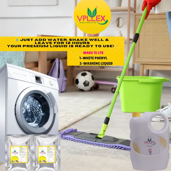 Vpllex_Cleaning_Liquid_Combo_Pack_|_1_Can_with_White_Phenyl_Base_(Mint_Fragrance)_+_2_Washing_Liquid_Base_Materials_|_Makes_15_Liters_Premium_Liquid