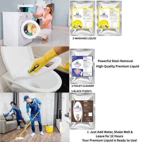 Vpllex_Multi_Cleaning_Combo_Pack_|_2_Washing_Liquid_Base_Materials_+_1_Toilet_Cleaner_Base_+_1_Black_Phenyl_Base_(Pine_Fragrance)_|_Makes_20_Liters_Premium_Liquid
