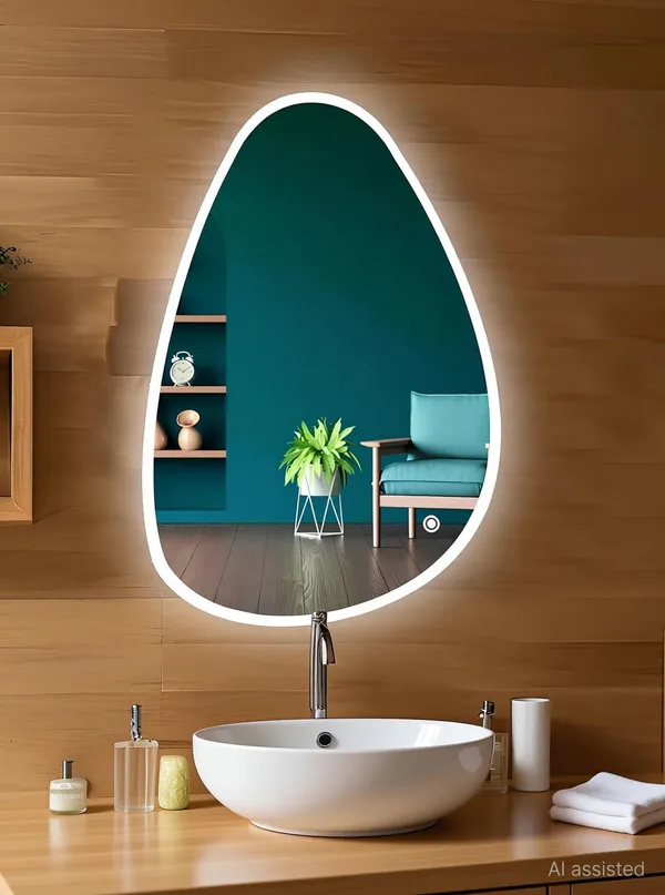 Nabab_Led_Mirror_For_Bathroom_Wash_Basin_Size_18X24,_Decorative_Finish_Polished_Bathroom_Mirror_Designer_Finish_Polished