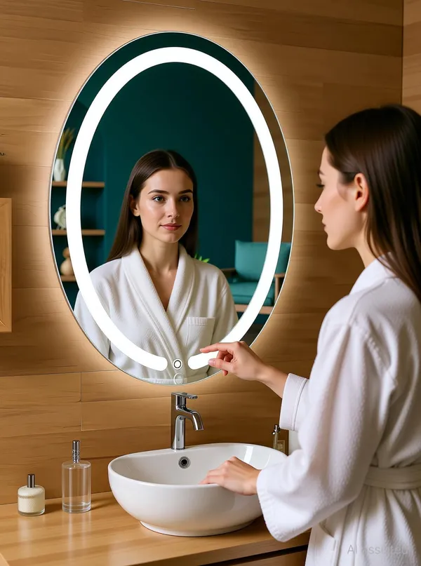 Nabab_Led_Mirror_For_Bathroom_Capsul_Cut_Shape_Size_18X24,_Lighted_Mirror_Oval_Finish_Polished