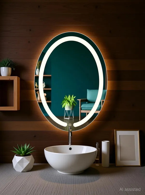 Nabab_Led_Mirror_For_Bathroom_Capsul_Cut_Shape_Size_18X24,_Lighted_Mirror_Oval_Finish_Polished