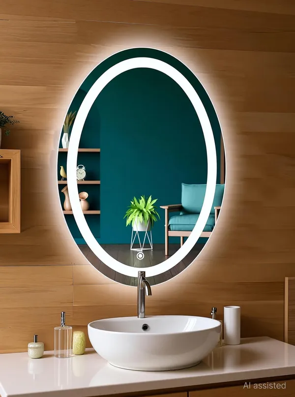 Nabab_Led_Mirror_For_Bathroom_Ovel_Shape_Wash_Basin_Size_18X24,_Bedroom_Lighted_Mirror_Oval_Finish_Polished