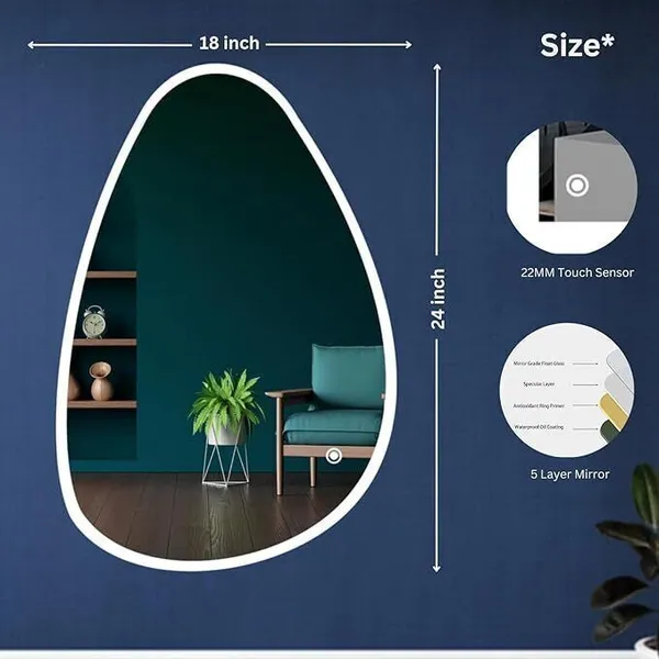 Nabab_Shop_Led_Mirror_For_Bathroom_Wash_Basin_Size_18X24,_Decorative_Finish_Polished_Bathroom_Mirror_Designer_Finish_Polished