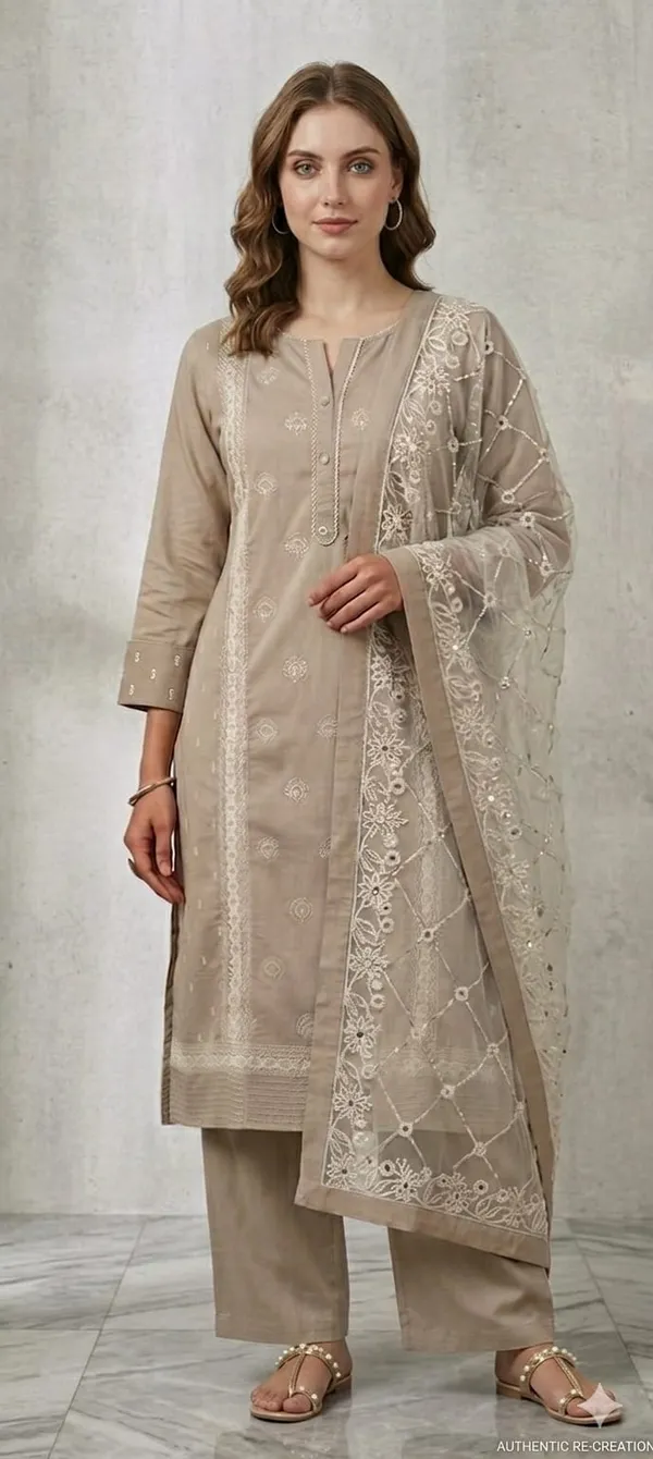 Elegant_Beige_Embroidered_Kurta_Set_With_Dupatta