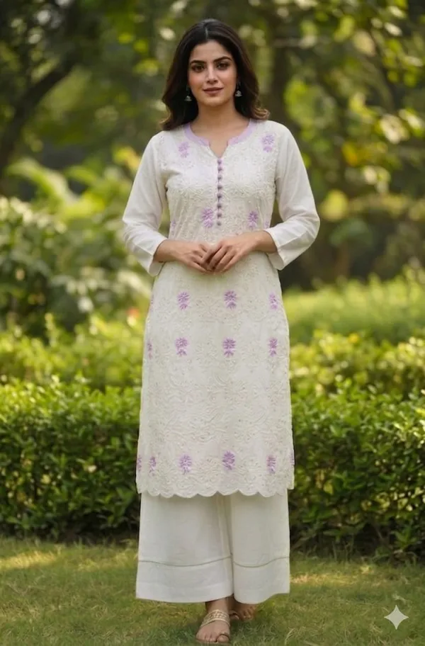 Elegant_White_Embroidered_Kurta_Set_With_Purple_Floral_Accents