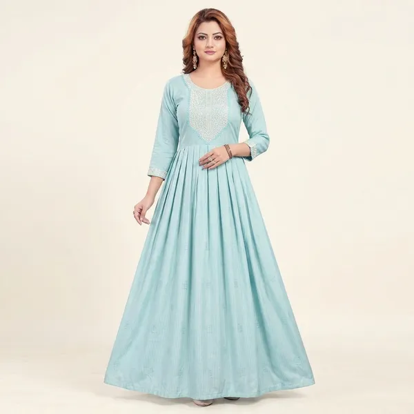 Sky_Blue_Anarkali_Gown_With_Embroidered_Yoke_And_Pleated_Flare