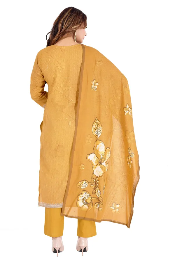 Mustard_Yellow_Floral_Embroidered_Cotton_Kurta_Set_With_Dupatta