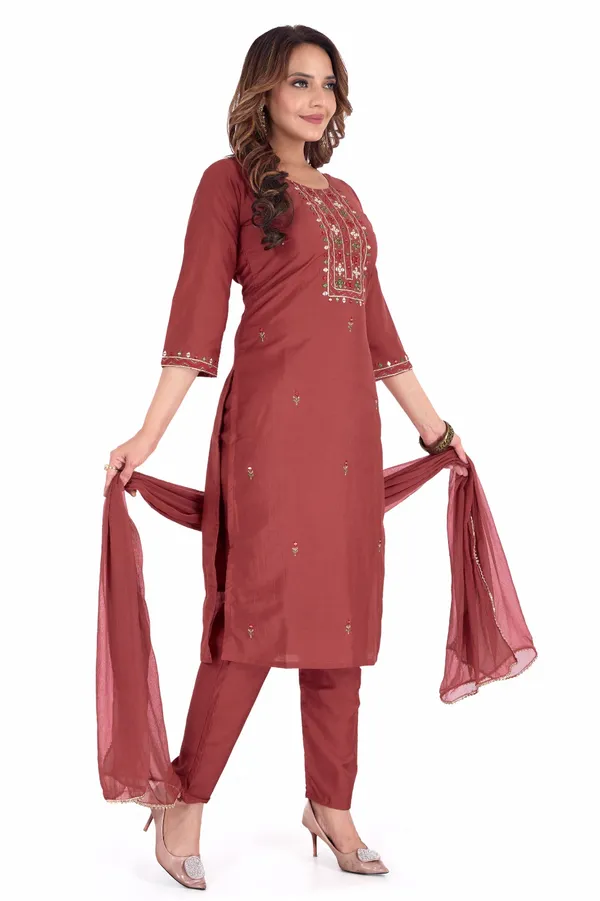 Maroon_Embroidered_Kurta_Set_With_Dupatta_-_Ethnic_Wear_For_Women