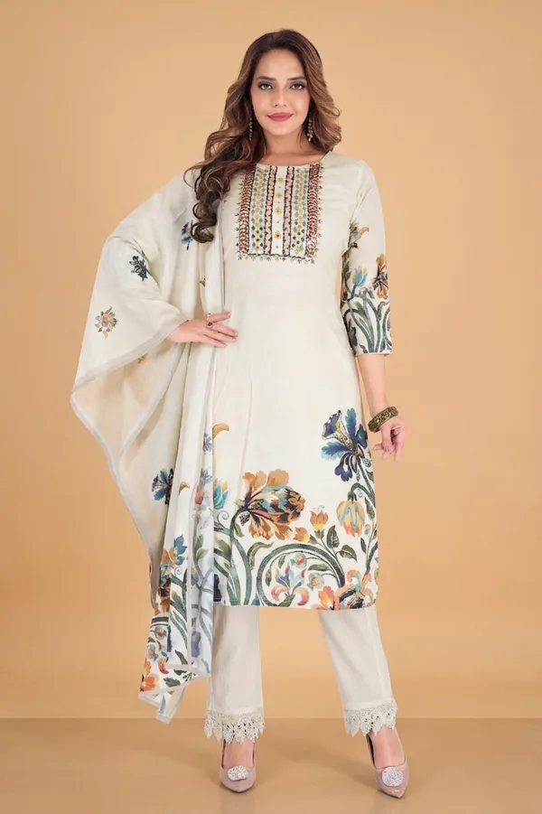 Off_White_Floral_Printed_Ethnic_Suit_Set_With_Embroidered_Neckline_And_Dupatta