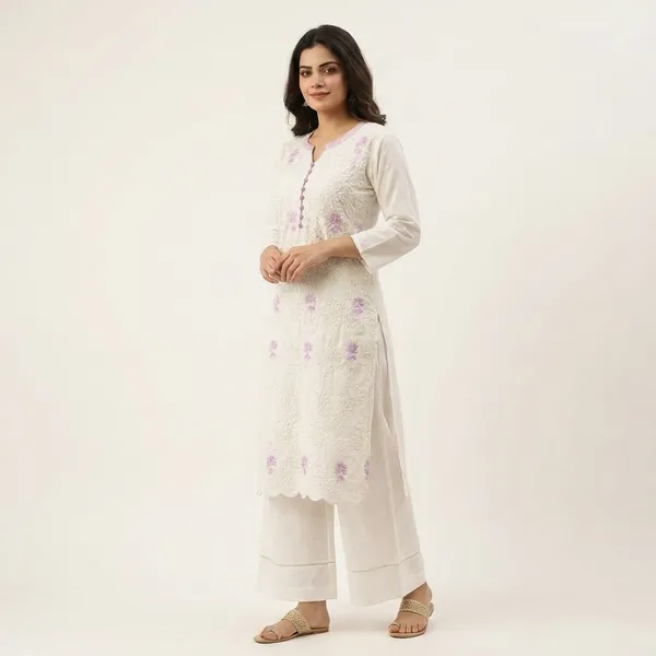 Elegant_White_Embroidered_Kurta_Set_With_Purple_Floral_Accents