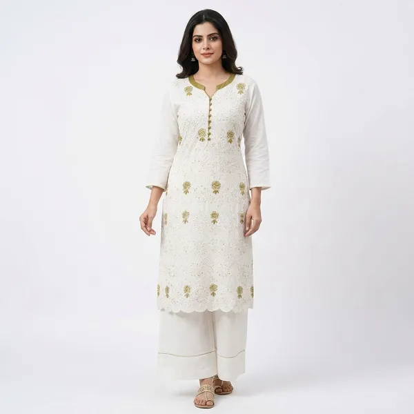 White_Embroidered_Kurta_Set_With_Palazzo_Pants