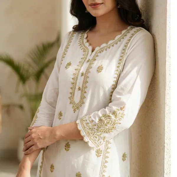 White_Embroidered_Kurta_Set_With_Palazzo_Pants