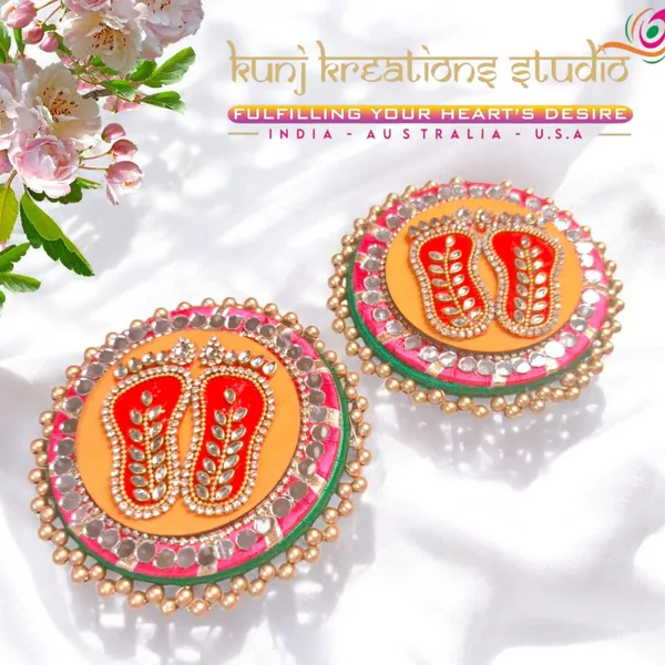 Artisanal_Kundan_Pooja_Decor_Footprint_Design_Pack_Of_2