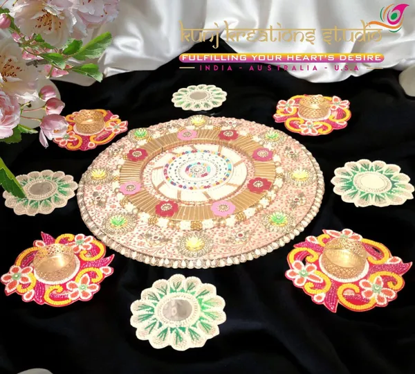 Artisanal_Diya_Pack_With_Rangoli_For_Divine_Pooja_And_Festive_Diwali_Decoration