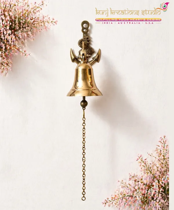 Polished_Brass_Anchor_Bell_With_Chain_Nautical_Wall_Hanging_Decor