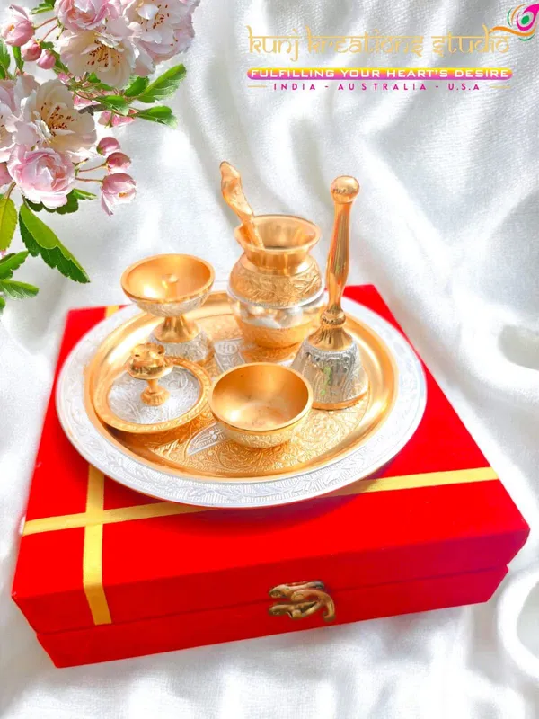 Premium_Gold_And_Vintage_Silver_Finish_Plated_Divine_Pooja_Thali_Pack_With_Red_Velvet_Gift_Box