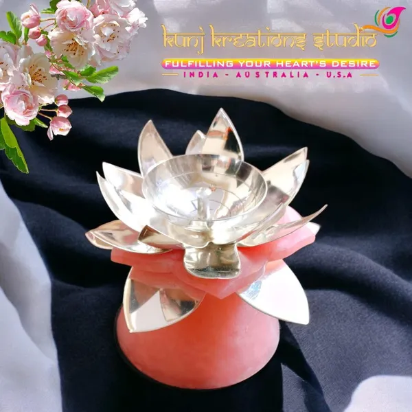 Vintage_Silver_Finish_Plated_Lotus_Diya_With_Blush_Pink_Base_Artisanal_Oil_Lamp_For_Divine_Pooja_And_Festivals