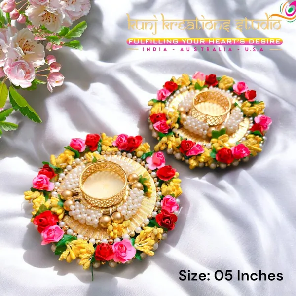 Artisanal_Diya_Candle_Holders_With_Floral_Embellishments_5_Inches_Pack_Of_2
