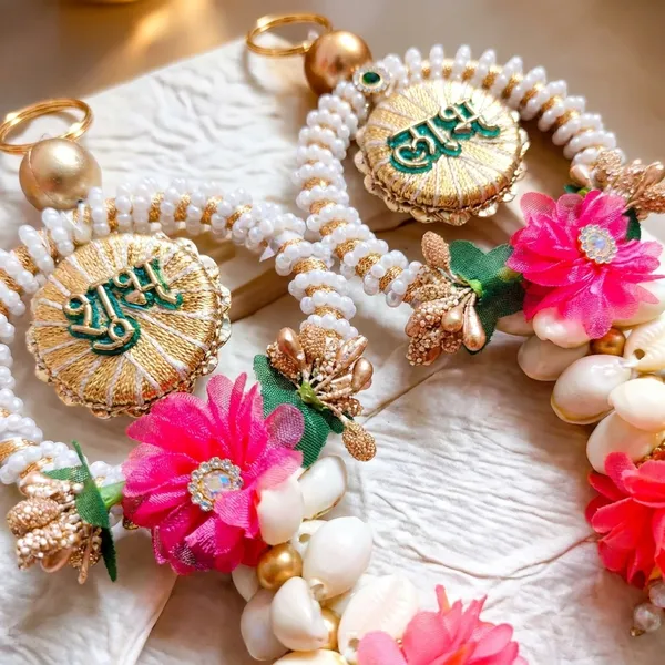 Fancy_Prosperity_Shubh_Labh_Artisanal_Door_Hanging_With_Floral_And_Pearl_Embellishments_Pack_Of_2