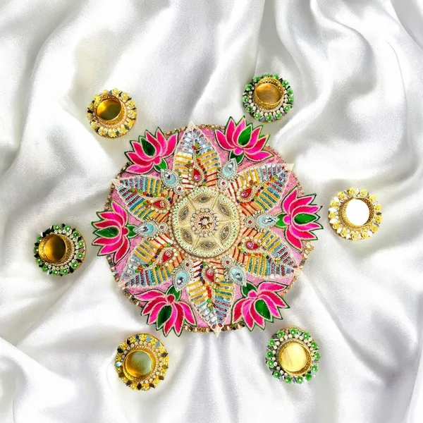 Hand_Etched_Artisanal_Rangoli_With_Blush_Pink_Lotus_Motifs_And_Diya_Pack