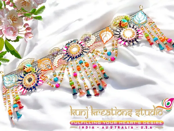 Multicolor_Beaded_Regal_Peacock_Feather_Toran_With_Tassel_Accents