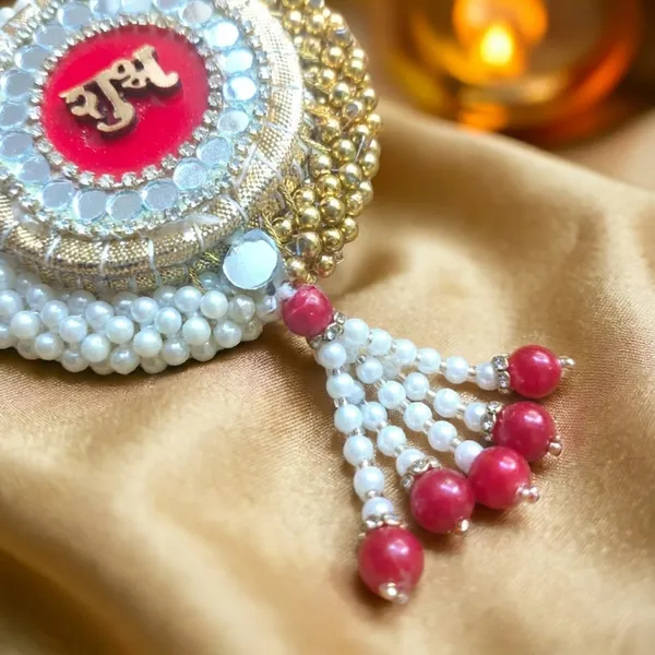 Artisanal_Pooja_Decor_With_Beaded_Tassels_Bhai_And_Labh_Design_Pack_Of_2
