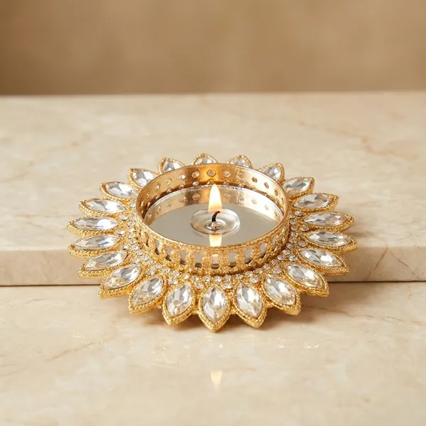 Artisanal_Sunburst_Mirror_Tealight_Holder_Lustrous_Gold_With_Crystal_Accents_Pack_Of_2